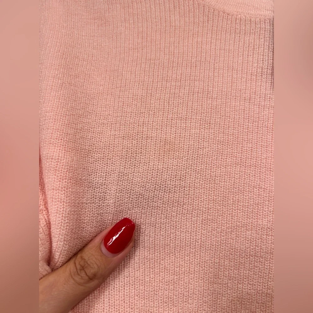 J.Crew NWT Ribbed featherweight cashmere T-shirt in Pink